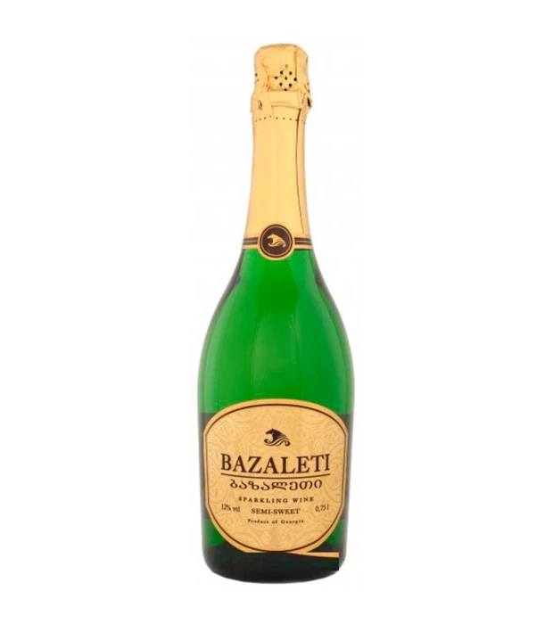 Вино игристое Bazaleti белое полусладкое 0,75л 12%