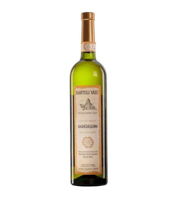 Вино Kartuli Vazi Алазанская долина белое полусладкое 0,75л 11%
