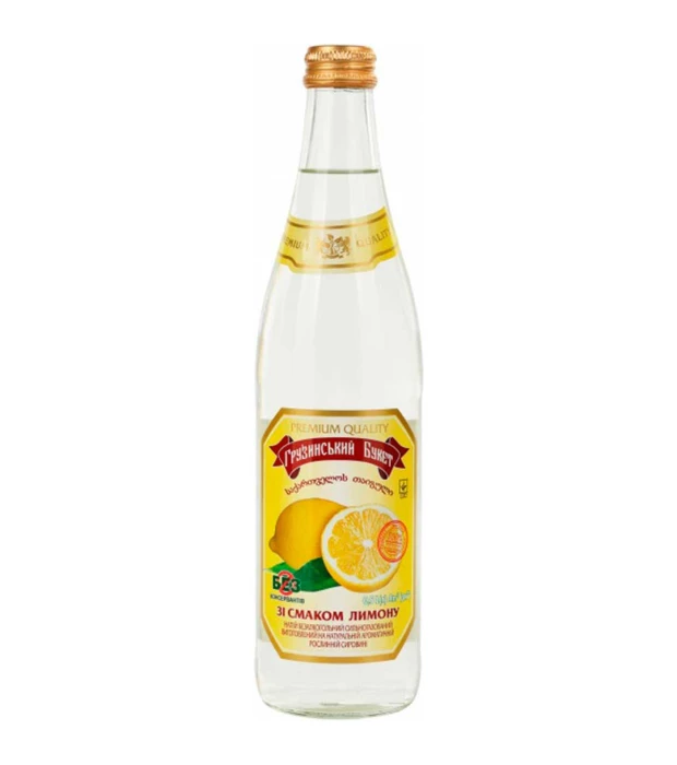 Напиток со вкусом лимона безалкогольное газированное, ТМ грузинский букет 0,5 л