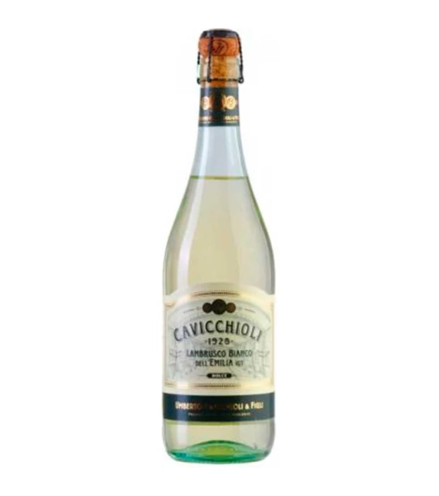 Вино ігристе Cavicchioli Lambrusco Emilia Bianco Dolce Біле напівсолодке 0,75 л 7,5%