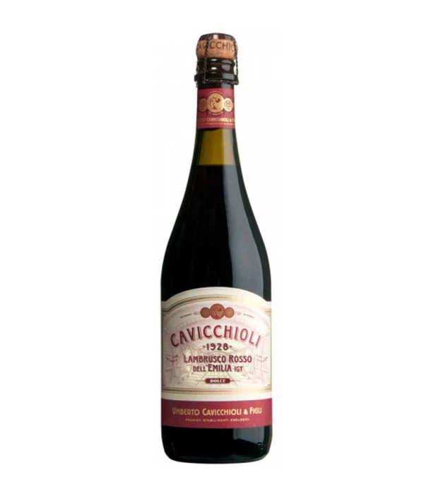 Вино игристое Cavicchioli Lambrusco Emilia Rosso Dolce красное полусладкое 0,75л 7,5 %