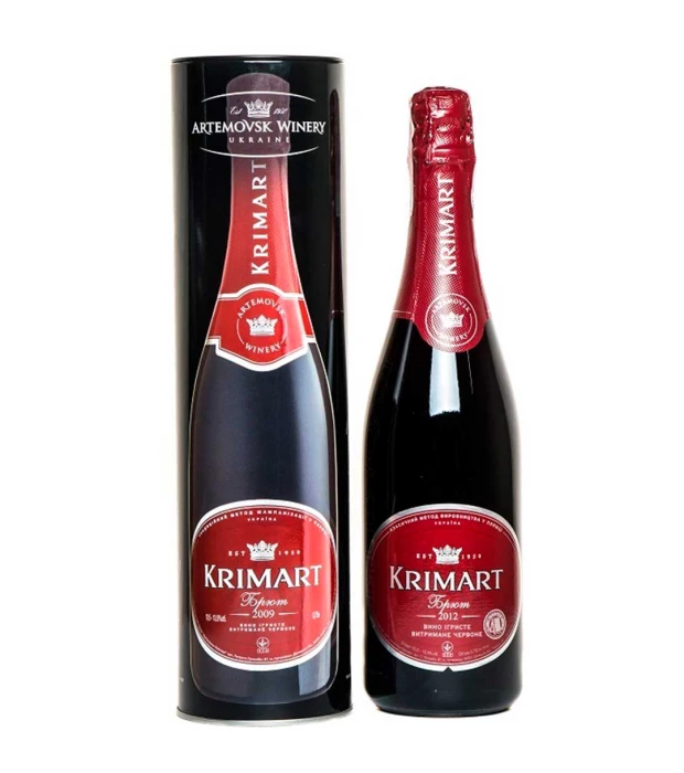 Вино игристое Krimart красное брют 0,75л 10-13,5%
