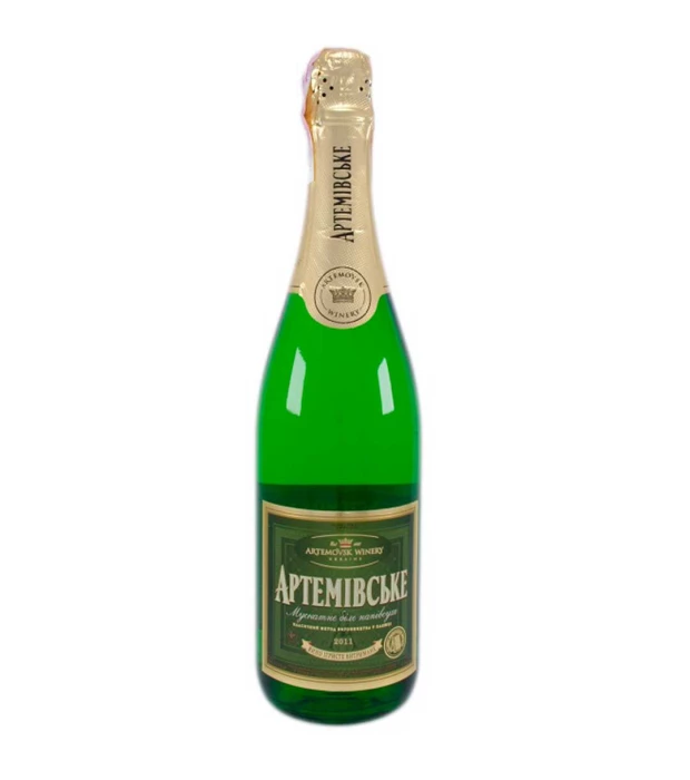 Вино ігристе Артемівське мускатне біле напівсухе 0,75л 10-13,5%
