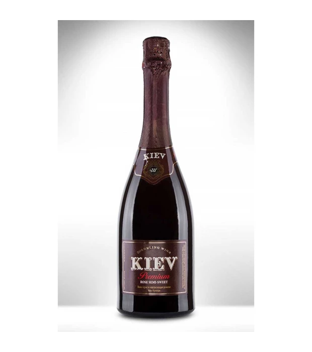 Вино ігристе Kiev Premium рожеве напівсолодке 0,75л 10-13,5%