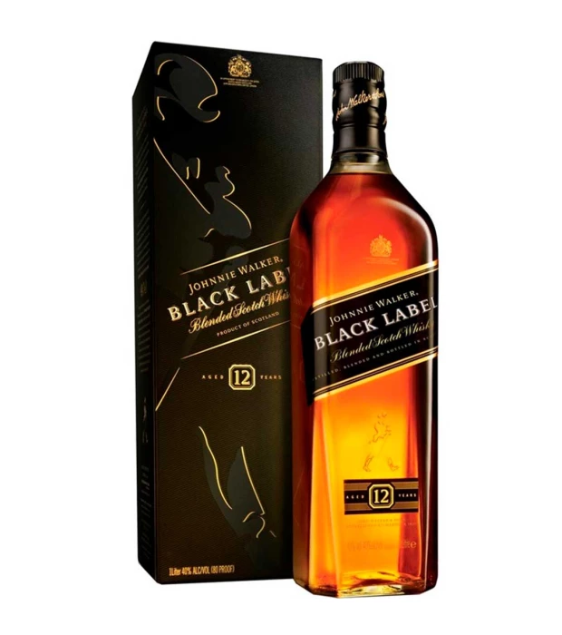 Віскі Johnnie Walker Black label 12 років витримки 1л 40%