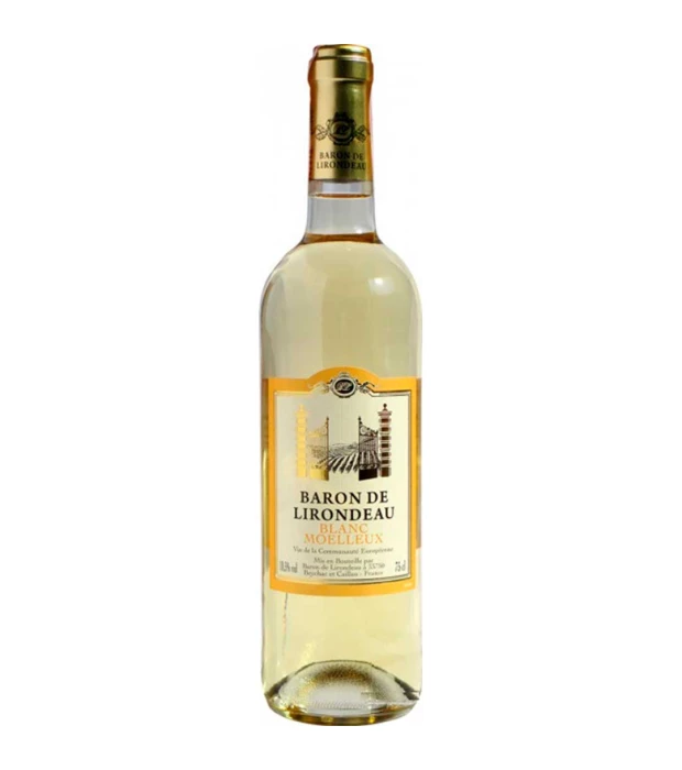 Вино Baron de Lirondeau біле напівсолодке 0,75л 10,5%