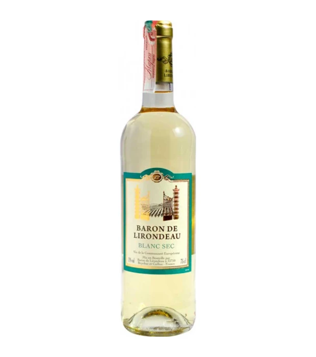 Вино Baron de Lirondeau белое сухое 0,75л 11%