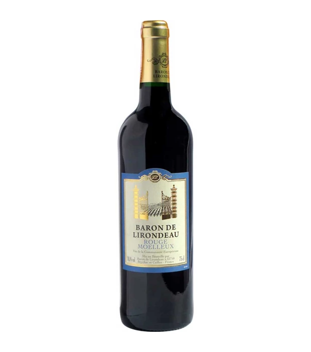 Вино Baron de Lirondeau красное полусладкое 0,75л 10,5%