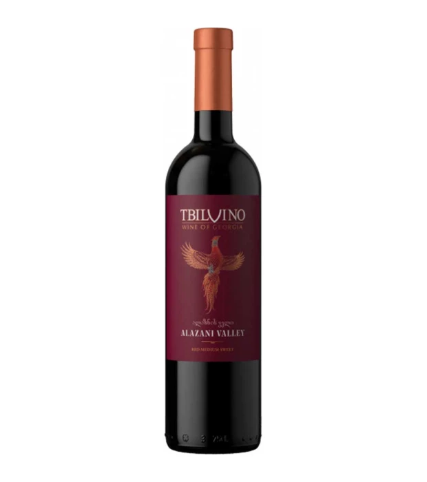 Вино Tbilvino Алазанская Долина красное полусладкое 0,75л 11,5%