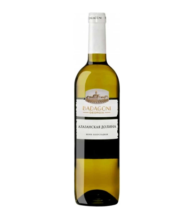 Вино Badagoni Алазанская Долина белое полусладкое 0,75л 12%