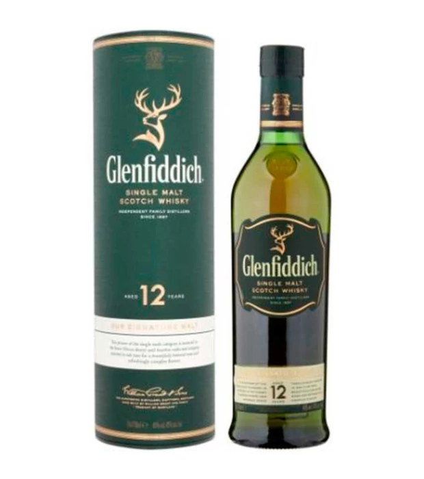Виски односолодовый Glenfiddich 12 лет выдержки 1 л 40%