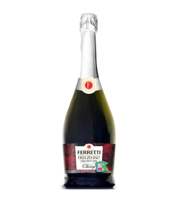 Напій на основі вина Ferretti Freezelino Вишня газований рожевий напівсолодкий 0,75л 6-6,9%