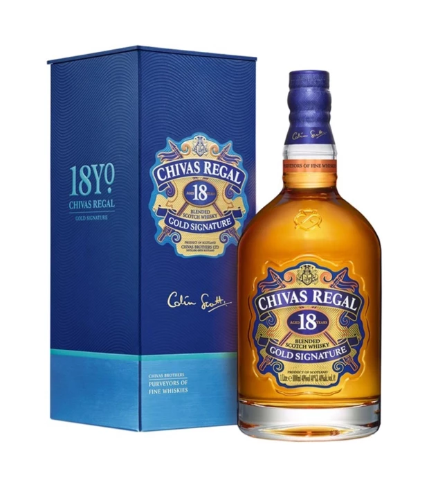 Виски Chivas Regal 18 лет выдержки в подарочной упаковке 1 л 40%