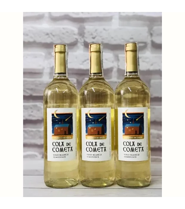 Вино Cola de Cometa белое полусладкое 0,75л 10,5% купить