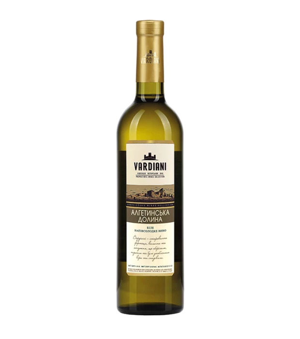 Вино Vardiani Алгетинская долина белое полусладкое 0,75л 9-13%