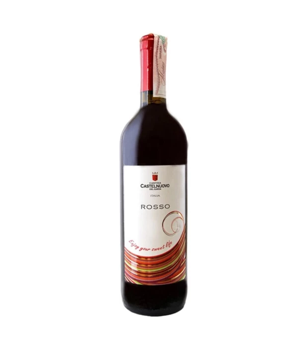 Вино Cantina Castelnuovo del Garda Vino Rosso червоне напівсолодке 0,75л 11%