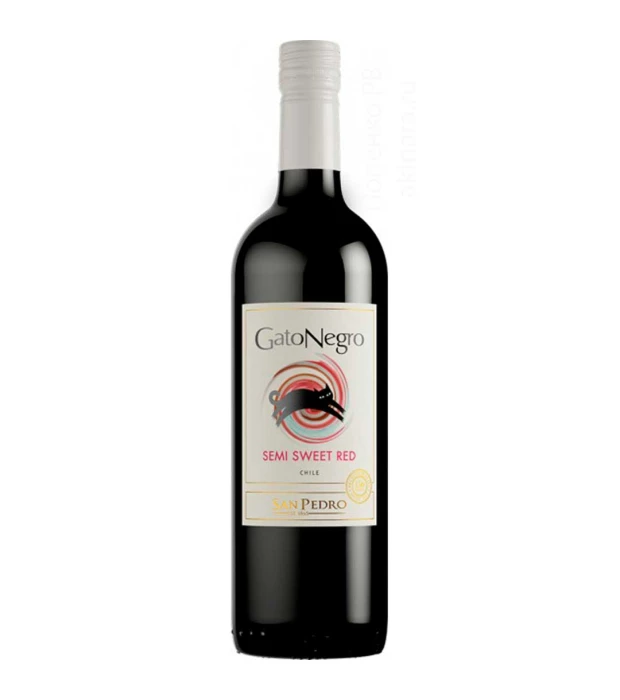 Вино Gato Negro red semi sweet червоне напівсолодке 0,75л 10-13%
