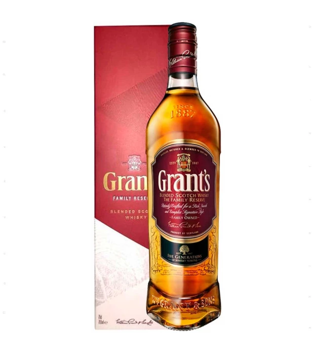 Виски бленд Grant's The Family Reserve 0,7л 40% в подарочной коробке
