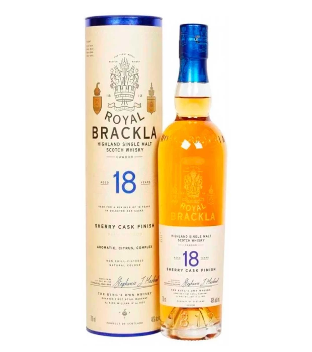 Виски односолодовый Royal Brackla 18yo 0,7л 46%
