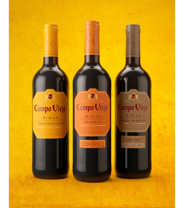 Вино Campo Viejo Rioja Tempranillo червоне сухе 0,75л 10,5-15% купити