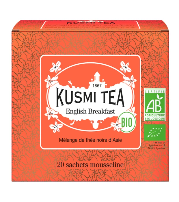 Чай чорний Сніданок органічний, Kusmi Tea, 20х2г