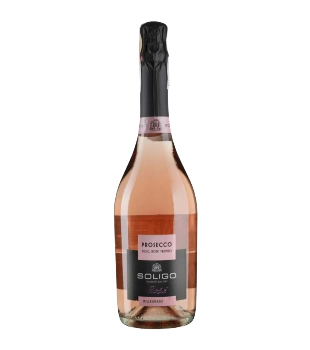 Вино ігристе рожеве брют Soligo Prosecco Treviso Millesimato Rose 0,75 л 11,5%