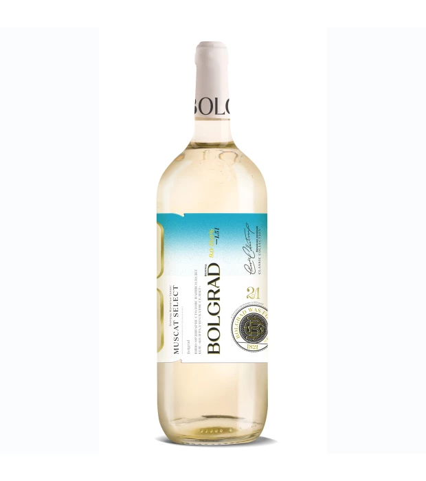 Вино Bolgrad Muscat Select белое полусладкое 1,5л 9-13%
