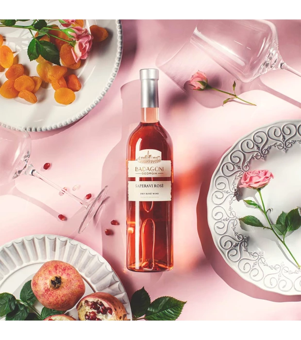 Вино Badagoni Saperavi рожеве сухе 0,75л 12% купити