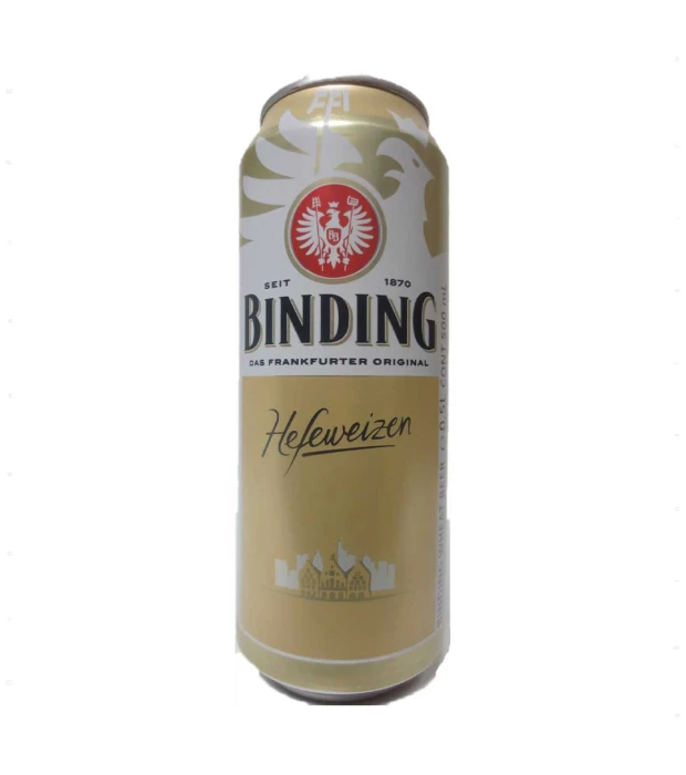 Пиво Binding Hefeweizen светлое фильтрованное 4,8% 0,5л ж/б