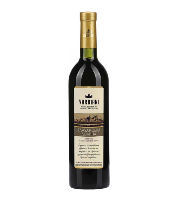 Вино Vardiani Алазанська долина червоне напівсолодке 0,75л 9-13%