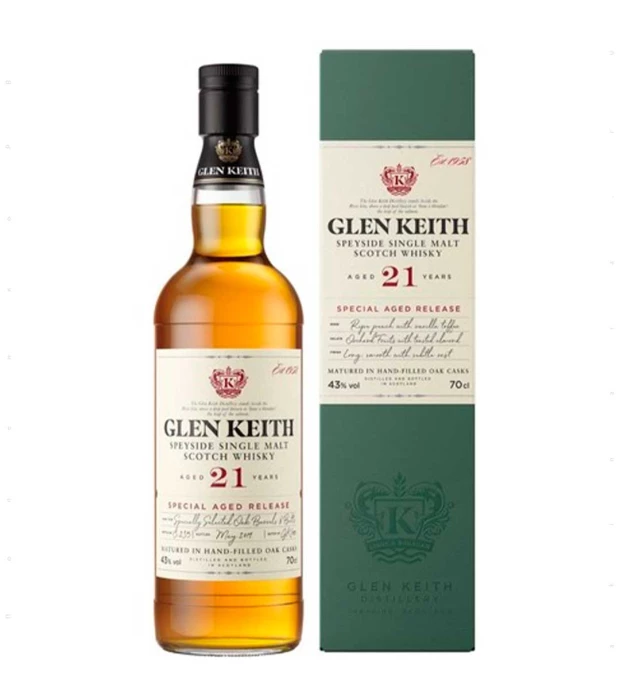 Виски The Glen Keith 21 год выдержки 0,7 л 43% в коробке