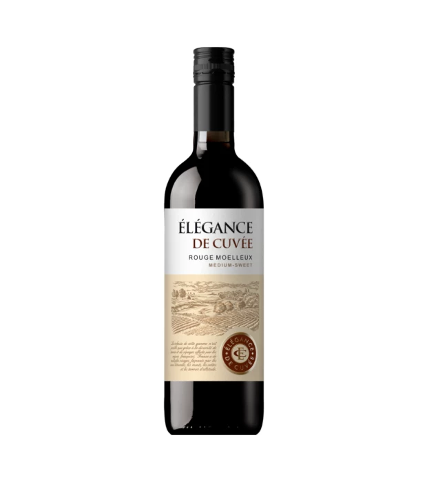 Вино Elegance de Cuvee Rouge medium sweet напівсолодке червоне 0,75 л 11,5%