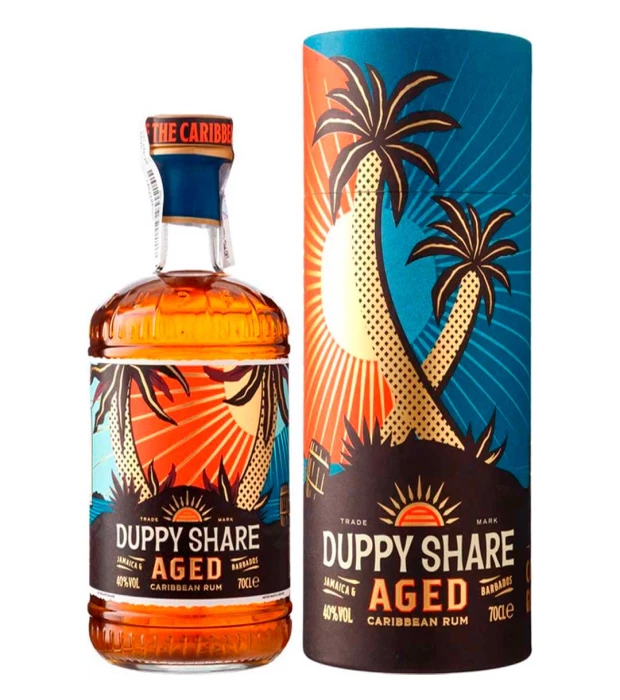 Ром The Duppy Share Caribbean Golden Rum тубус 700мл 40%