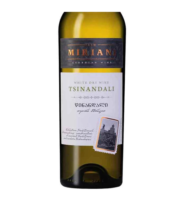 Вино Miriani Цинандали белое сухое 0,75л 11-12% купить