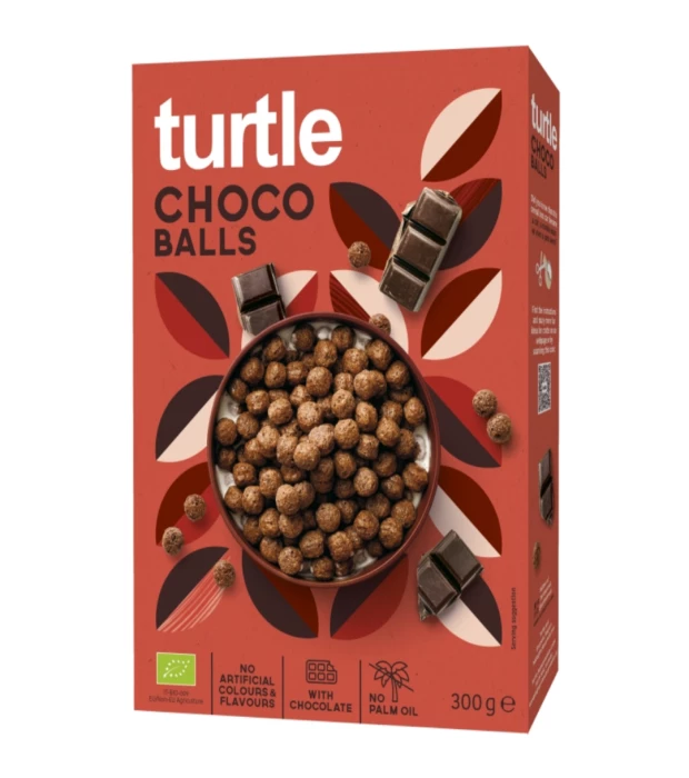 Готовий сніданок Шоколадні органічні кульки Turtle 300 г