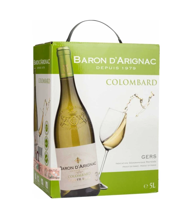 Вино Baron dArignac Colombard белое сухое 5л 11%