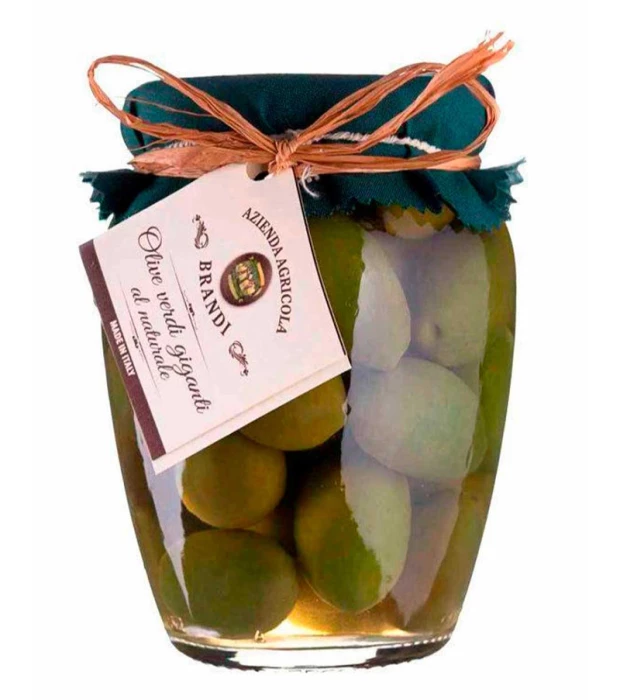 Оливки зеленые Гигантские в рассоле (калибр 24мм) Brandi 280г