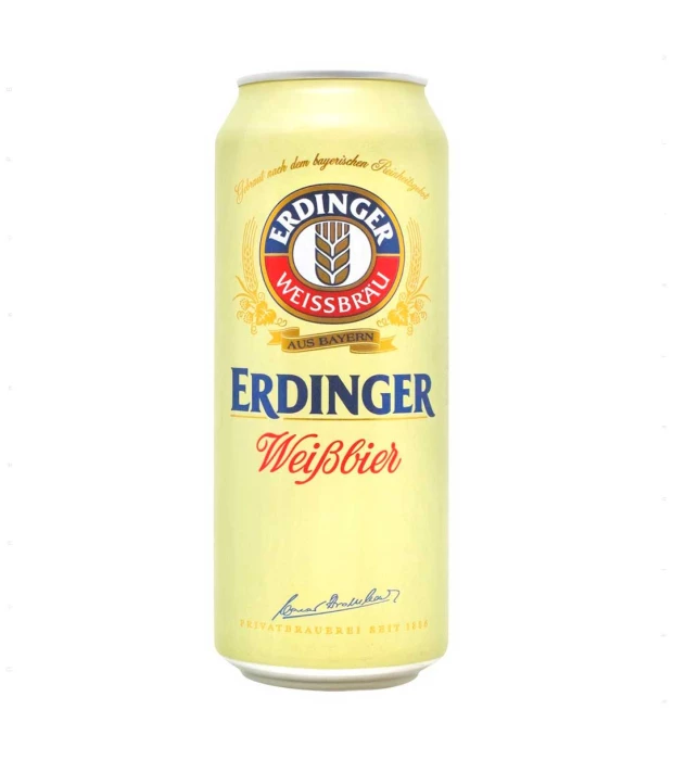 Пиво Erdinger Weissbier светлое фильтрованное 5,3% 0,5 л ж/б