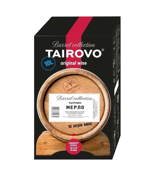 Вино Tairovo Мерло сухе червоне 10л 9,5%