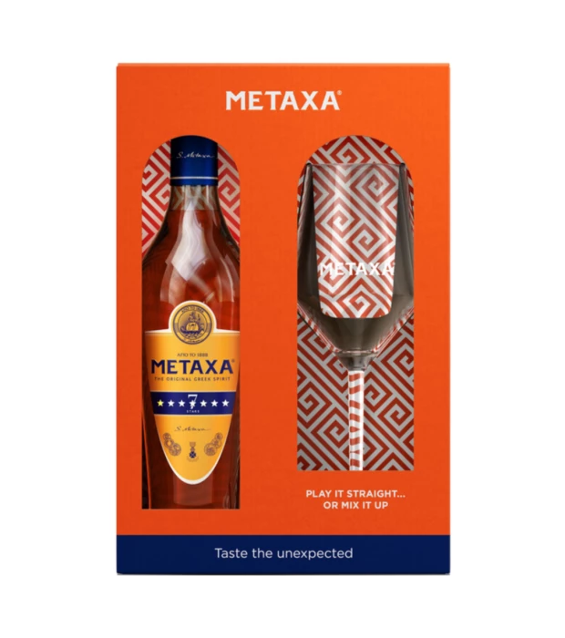 Набір алкогольний напій Metaxa 7 зірок 0,7л 40% + 1 келих