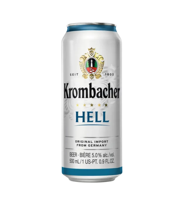 Пиво Krombacher Hell світле фільтроване 0,5 л 5%