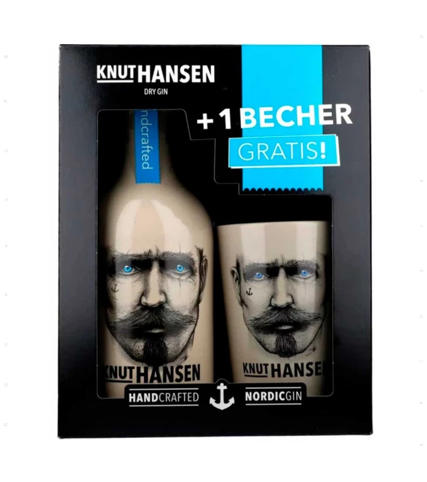 Джин Knut Hansen Dry 0,5л 42% + 2 склянки