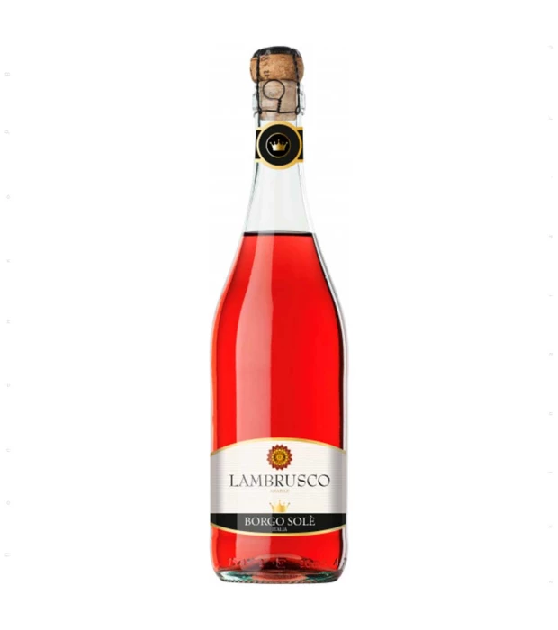 Вино ігристе Borgo Sole Lambrusco Dell`Emilia IGT Rosato Amabile рожеве напівсолодке 0,75 л 8%