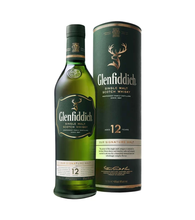 Віскі односолодовий Glenfiddich 12 років витримки 1 л 40%