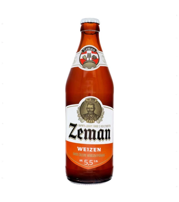 Пиво Zeman Weizen светлое нефильтрованное 0,5л 5,5%
