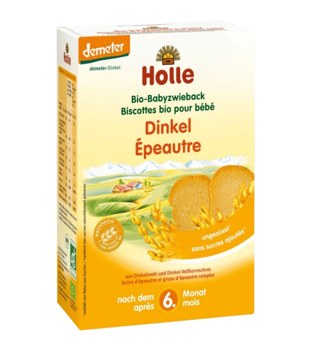 Сухарики дитячі спельтові органічні (з 6 місяців) Holle 200 г