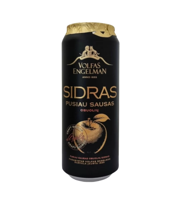 Сидр Volfas Engelman Cider Semi Dry Apple 0,5л 4,5%