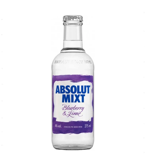 Напиток ABSOLUT MIXT BLUEBERRY&amp;LIME сл/алк 4% 0,275 л 4%