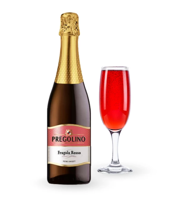 Напиток винный слабоалкогольный газированный Pregolino Rosso красный полусладкий 0,75л купить