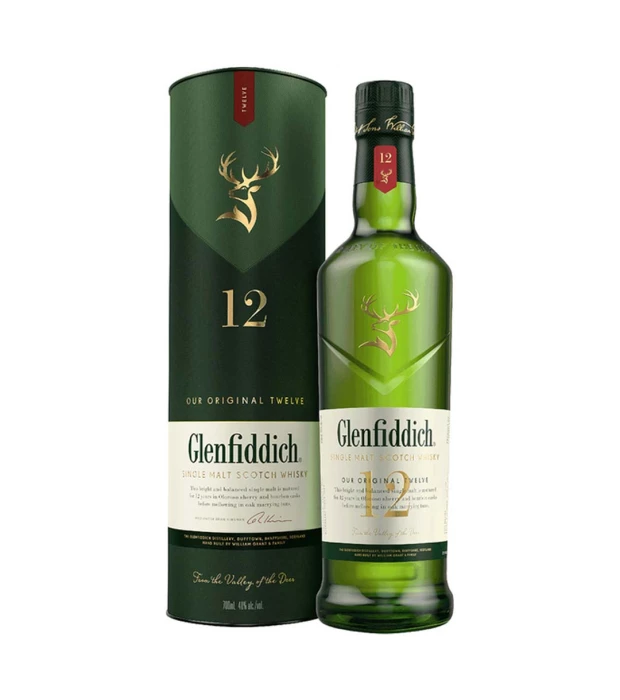 Віскі односолодовий Glenfiddich 12 років витримки 0,7 л 40%